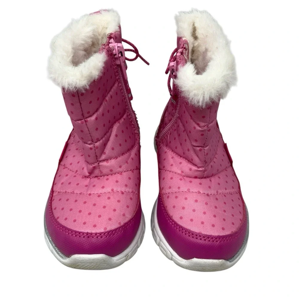 Surprize by Stride‎ Rite Toddler Size 7 Girls Renza Winter Boots Pink Polka Dot